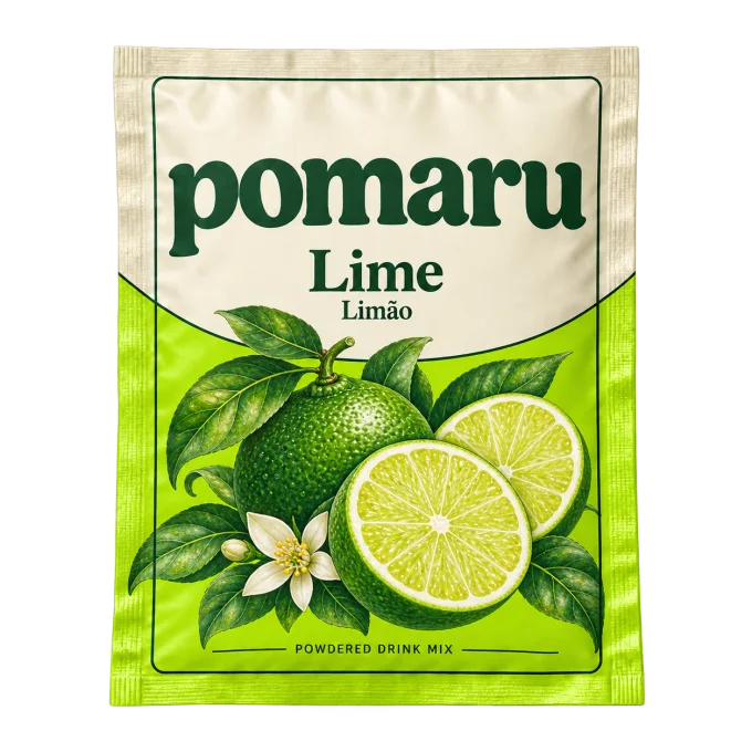 Lime POMARU sachet design concept